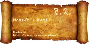 Noszál Kamil névjegykártya